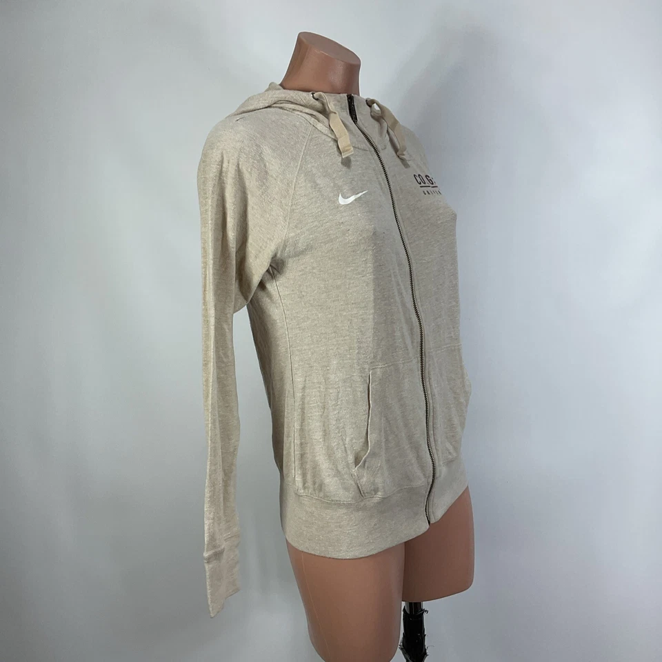 Colgate University Nike Full Zip Hoodie Jacket Sweatshirt Womens Small Gray - Image 4 of 4