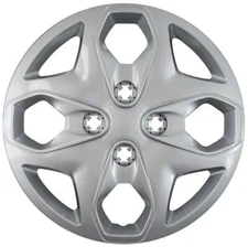 ONE 2011-2013 Ford Fiesta 15" Silver Replacement Lug Hug Hubcap # 444-15S NEW