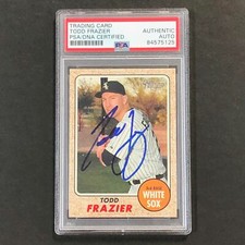 2017 Topps Heritage High Number #435 TODD FRAZIER Signed Card PSA Slabbed Auto W