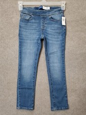 Old Navy Skinny Jeans Girls M 8 Blue Pull On Built in Tough NEW