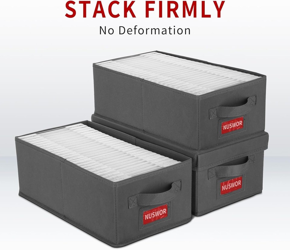 DVD Storage Box Stackable DVD Case Holder Organizer DVD Storage