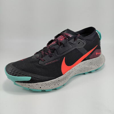 Nike Mens Pegasus Trail 3 GTX Black Bright Crimson Shoes Black / Aqua SZ 8 NEW