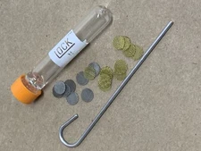 Lock N Load "HUNTER ORANGE Top" Glass Chillum Pipe + POKER & SCREENS 9mm x 3"