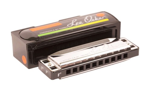 TOMBO Professional 22-Hole Harmonica 3-Octave Brass Chrome Maple