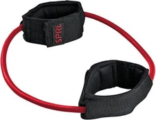 SPRI Xercuff Leg Resistance Band Exercise Cord with Non-Slip Padded Ankle Cuffs 