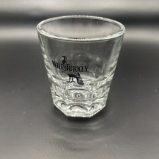 WILD TURKEY BOURBON 3&rdquo; Big Large Shot Glass Bar Whiskey Man Cave Logo