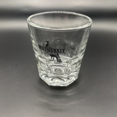 WILD TURKEY BOURBON 3” Big Large Shot Glass Bar Whiskey Man Cave Logo