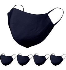 Face Mask Reusable Washable Small Adjustable 3D 100 Cotton Unisex Blue