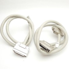 Lot of 2 EDA Inc 50-Pin Male SCSI to 50-Pin Male SCSI Cable, 1 Meter Length
