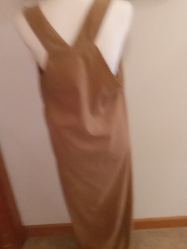 Vintage Nina Piccalino Size 12 Art to Wear Tan Maxi Dress Giraffes - Picture 5 of 6