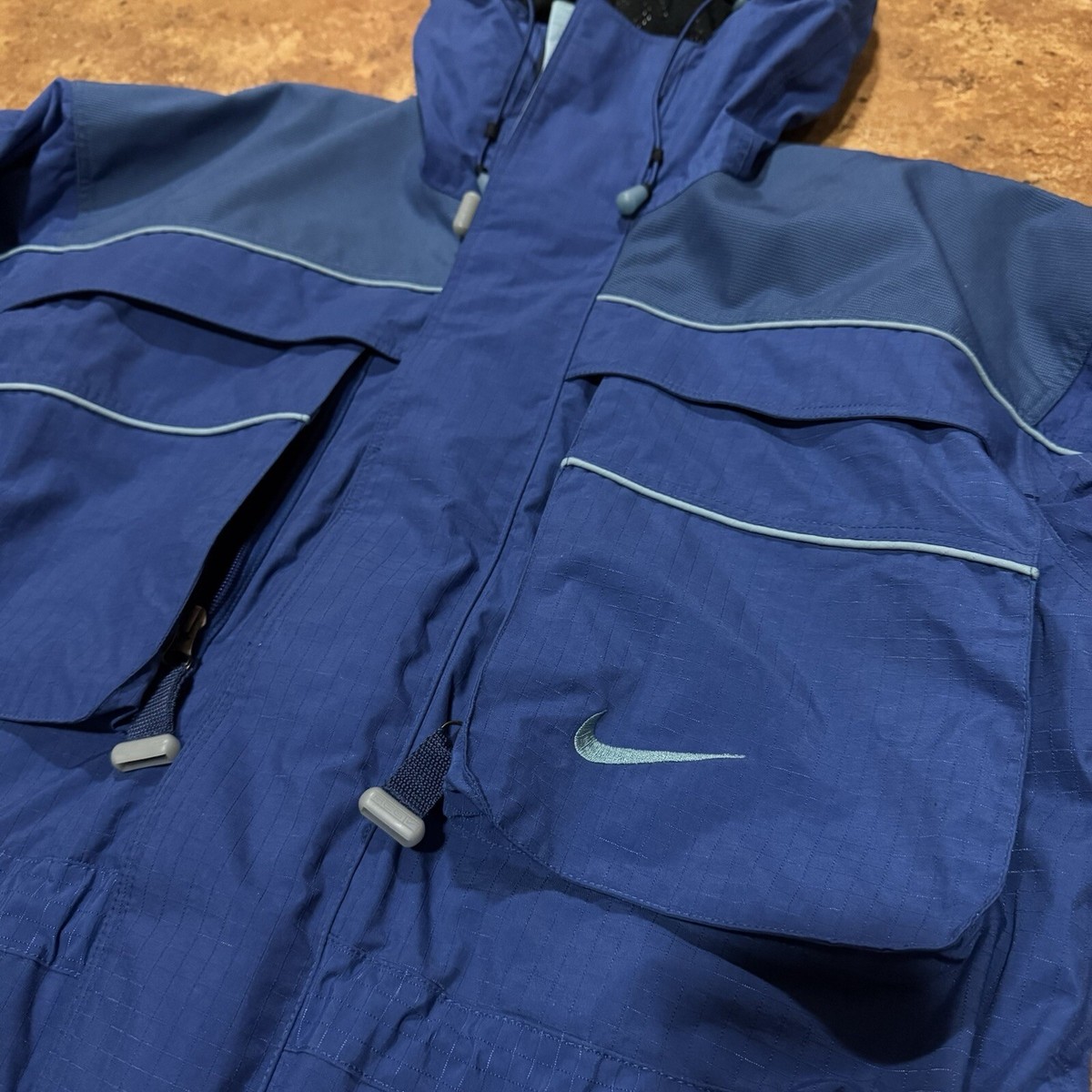 VTG Nike ACG Mountain Parka Jacket Size Small 90's Blue VTG Nike ACG Mountain Parka Jacket Size Small 90's Blue