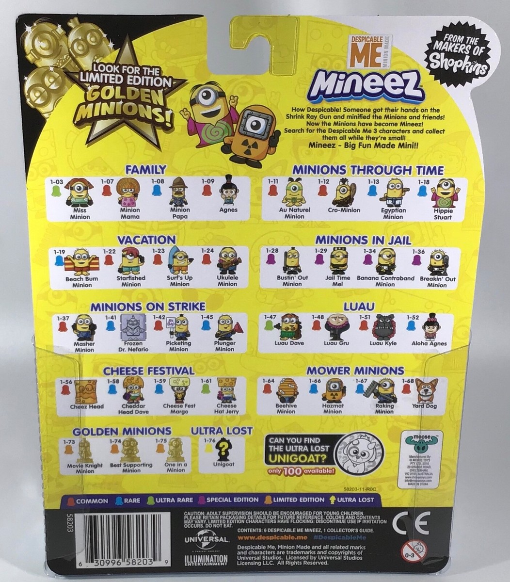 Despicable Me Mineez 6 Figure Pack Minions Series 1 | eBay