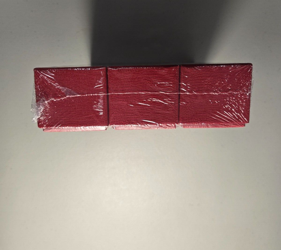 9x2x2 Red Storage Box for 2x2 Coin Holders and Flips, Single Row 3 pack