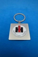 IHC IH INTERNATIONAL HARVESTER TRUCK SQUARE KEYRING SATIN NICKEL KEY RING #264