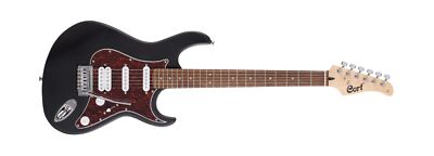 Cort 6 String Solid-Body Electric Guitar, Right, Open Pore Black, Full (G110O...