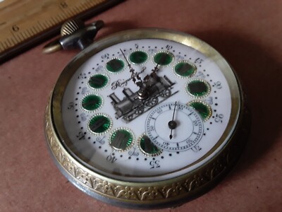 Goliath Regulateur, Green Cartouches, w/Train, 65mm, Keeping Great Time