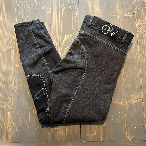Ovation Riding Pants Women’s 32 R Equestrian Horse Gray Black eBay