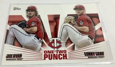 2023 Topps Series 1 - One-Two Punch #12P-12 Joe Ryan, Sonny Gray Twins Baseball