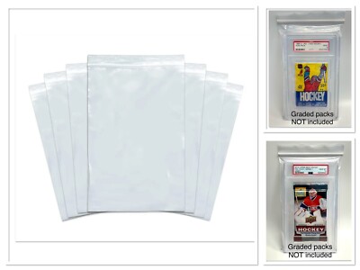 PSA Graded Slabs Perfect Fit Resealable Sleeves – 50 Count – Clear – Cardboard Gold
