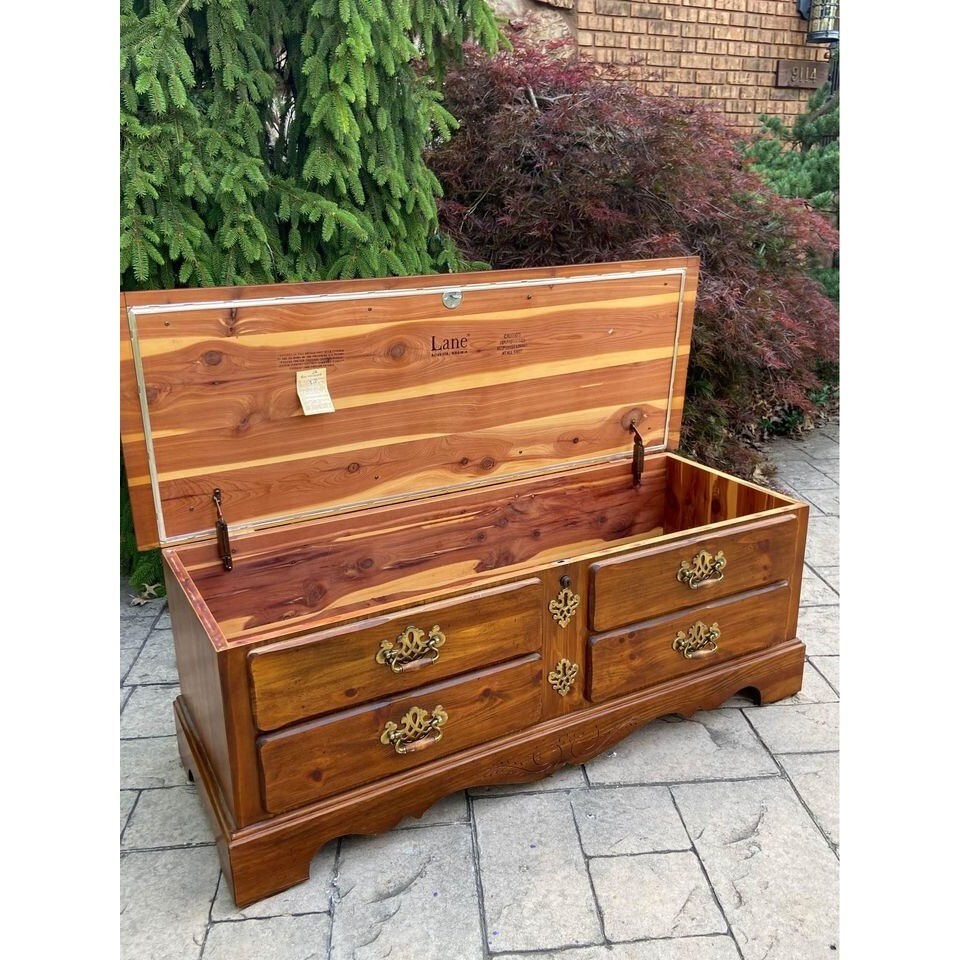 Wooden Cedar Lane Storage Chest Trunk With Key 2008 LOCAL PICKUP eBay