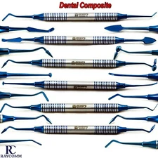 Dental Composite Filling Instrument Blue Coated Restorative Instruments Set Of 6