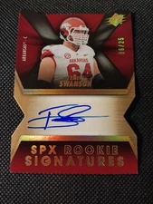 2014 TRAVIS SWANSON UPPER DECK SPX AUTOGRAPHED AUTO ROOKIE CARD RC /25 #145 