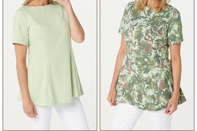 Knit Tunics OLIVE FLORAL MP 
