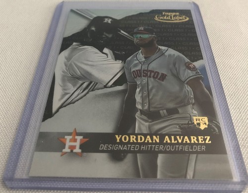 Yordan Alvarez [Class 1 Black] #45 2020 Topps Gold Label card