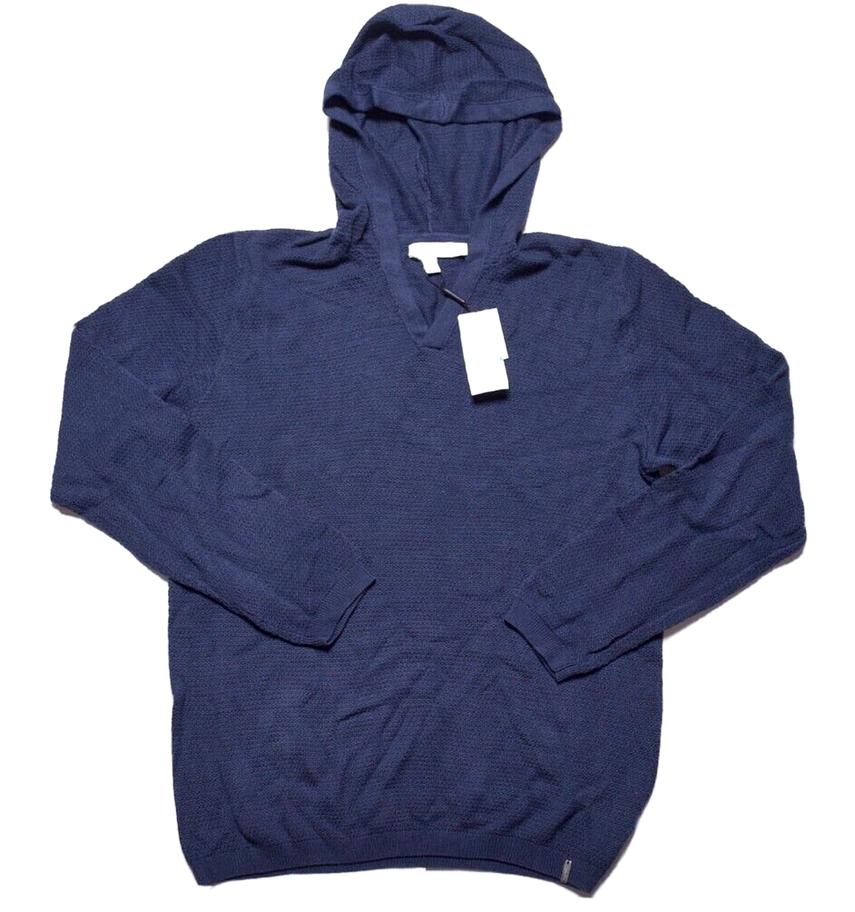 Calvin Klein New Mens Hoodie Sweater Small Comfort Knit Navy Blue