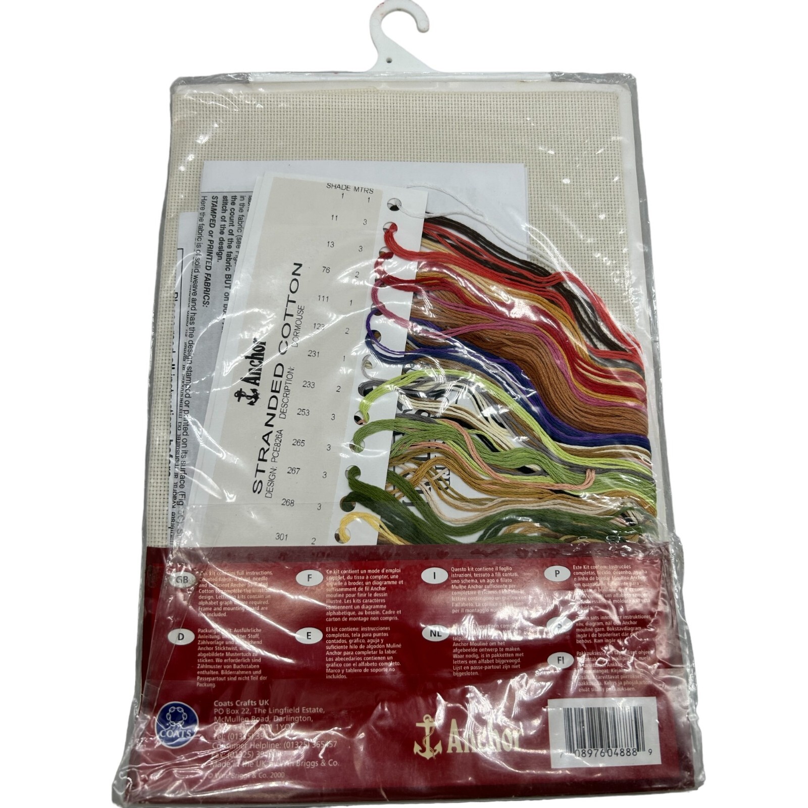 Anchor Counted Cross Stitch Kit Dormouse Size 8 3/4" x 10 1/2" PCE826