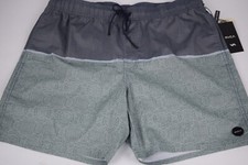 NWT Mens RVCA County Elastic Shorts sz XL Grey Moody Pocket