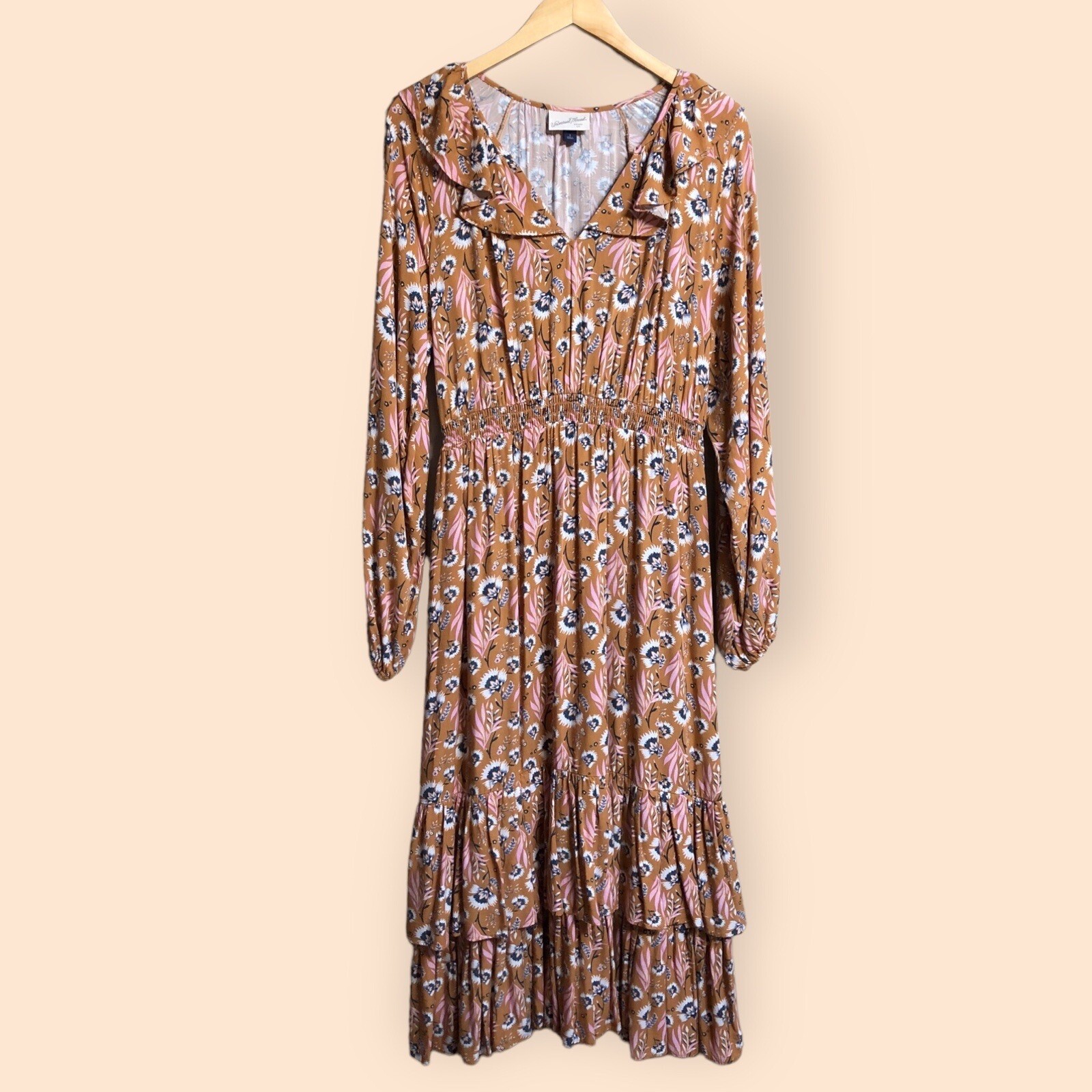 Universal Thread Goods Co. Floral Paisley Cottagecore Peasant Maxi Dress  Women S