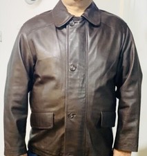 Hub Leather Jacket/coat. Men’s Size 52. Dark Brown