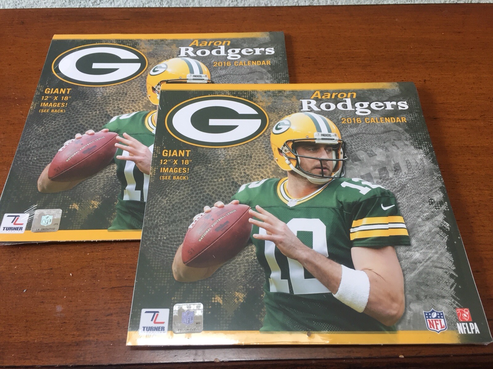 Packers Aaron Rodgers 2016 Wall Calendar NFL NEW 12" x 18" Collectible Lot  of 2 | eBay