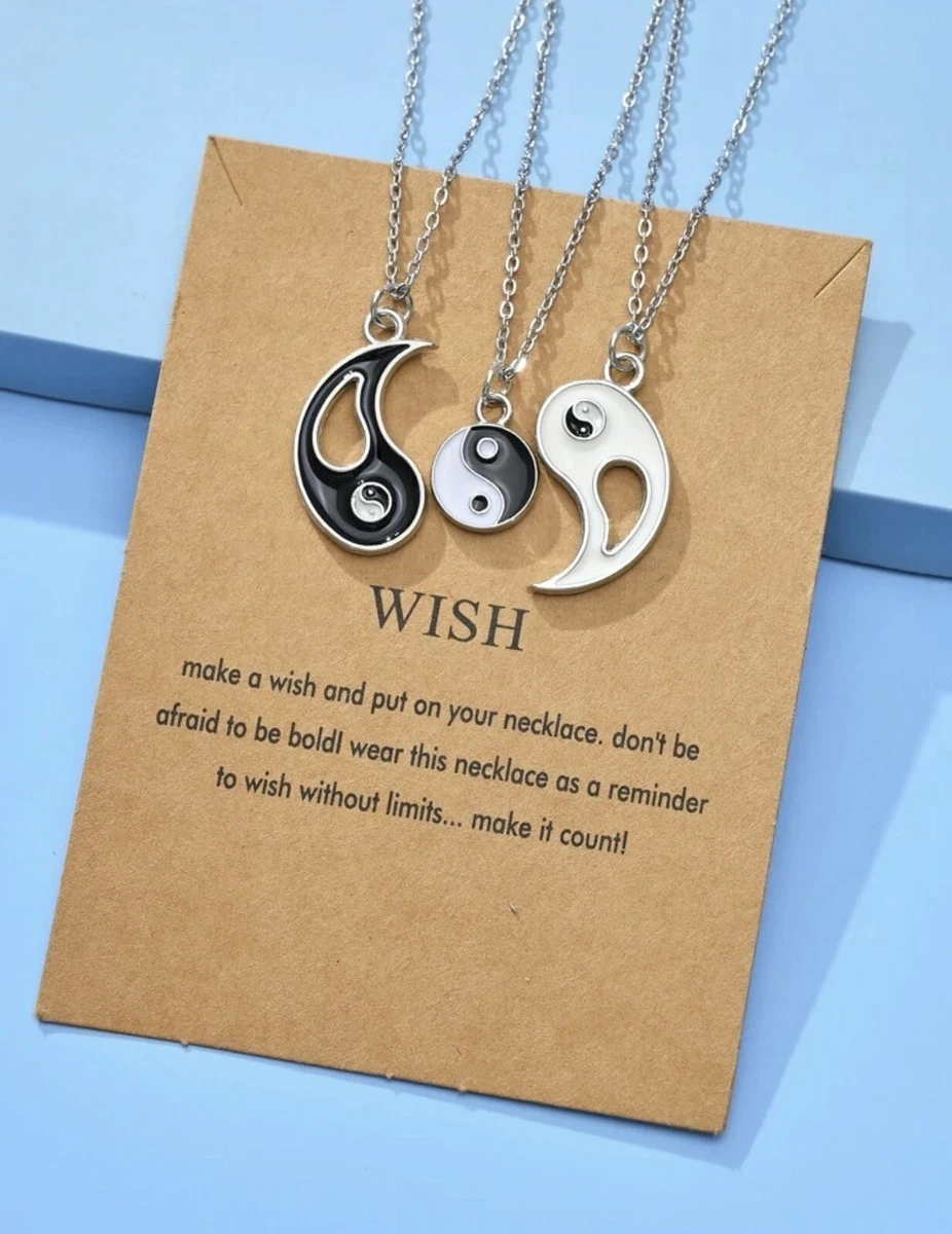 Yin yang necklace 2024 set for couples