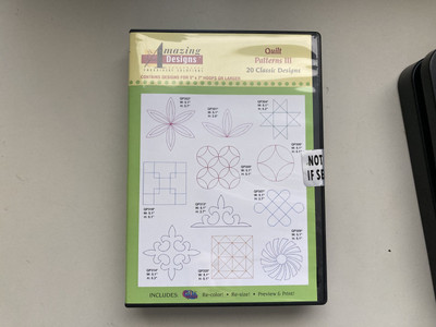 Amazing Designs Applique Embroidery CD - Quilt Patterns III ADC-117J