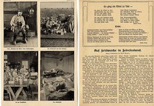 Auf Feldwache in Feindesland (Wachtmannschaften beim Dienst)  Bilddokument 1915