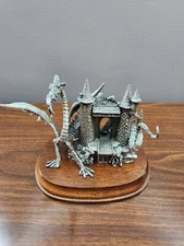 Vintage HUDSON PEWTER The Crystal Of Zoran Guarding The Crystal L.E Signed Rare