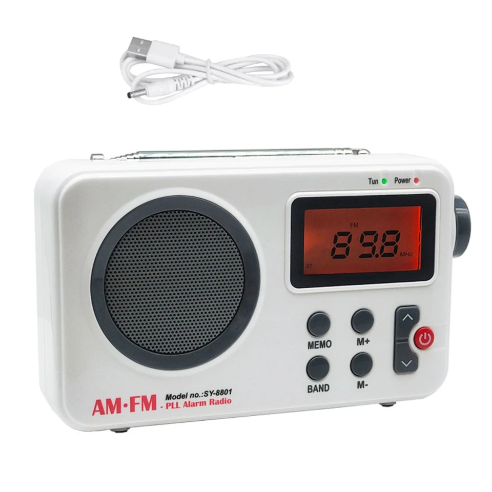1 x New Portable AM/FM PLL Alarm Radio supports a 3.5mm audio jack SY-8801 - Image 3 of 4