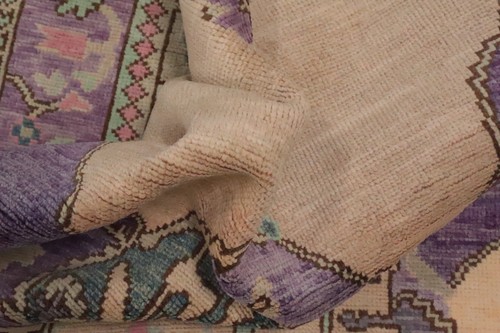 Transitional Oushak Turkish Area Rug 4x7 Ft Handmade Vegetable Dye Wool Carpet - Picture 11 of 12