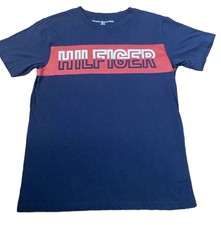 Tommy Hilfiger Hilfiger Blue Red White Graphic T-Shirt Kids Size L 16/18