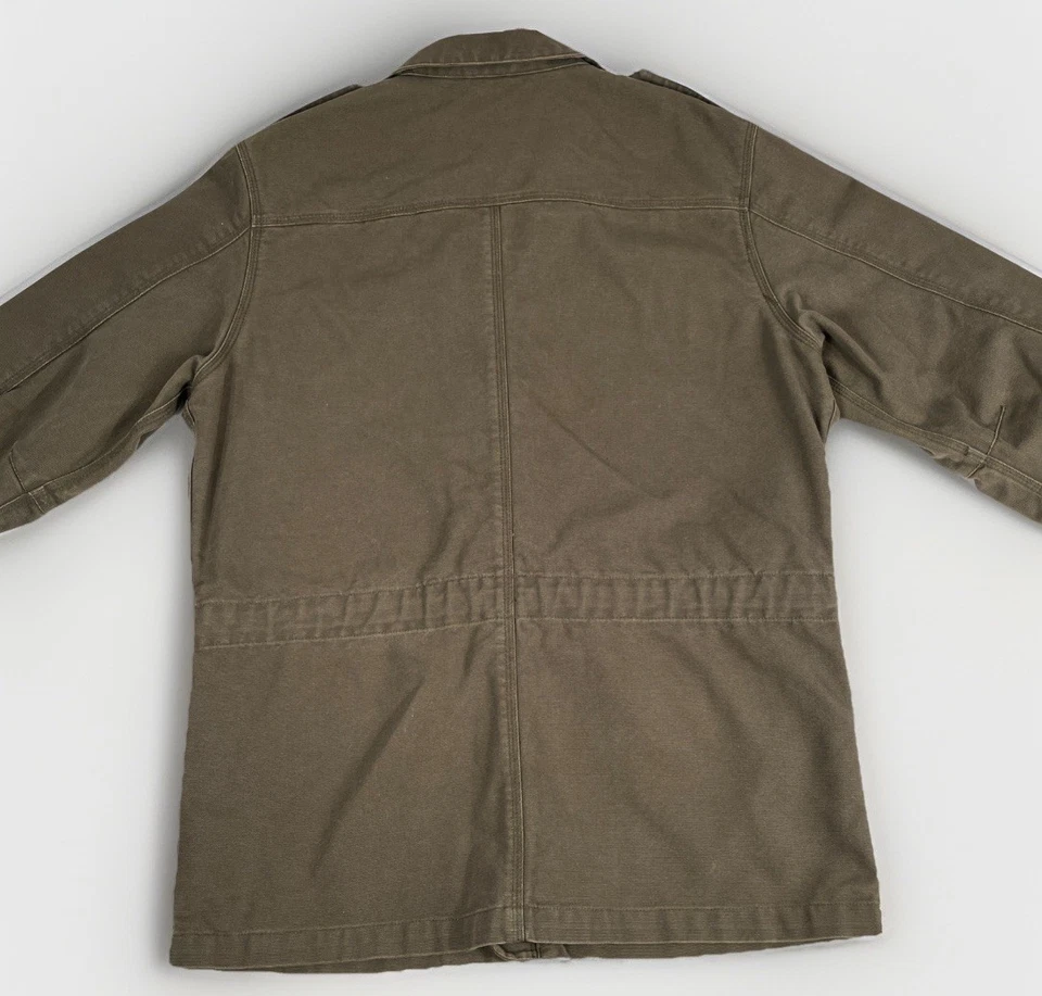 Jaqueta Carhartt MÉDIA 1889 Campo Utilitário Militar Casaco de Lona Exército Verde J290 - Imagem 4 de 4