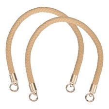 2Pcs Braided Purse Straps, 18.1" Handbag Strap with Spring Buckle, Khaki