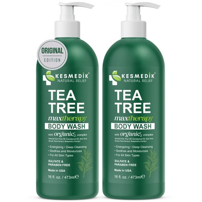#ad Kesmedik Tea Tree Body Wash Holistic Antifungal amp; Antibacterial Body Wash 2PK $22.94
