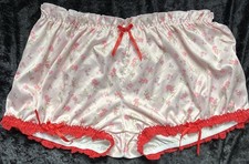 Floral Slippery Satin Panties W/ Bows