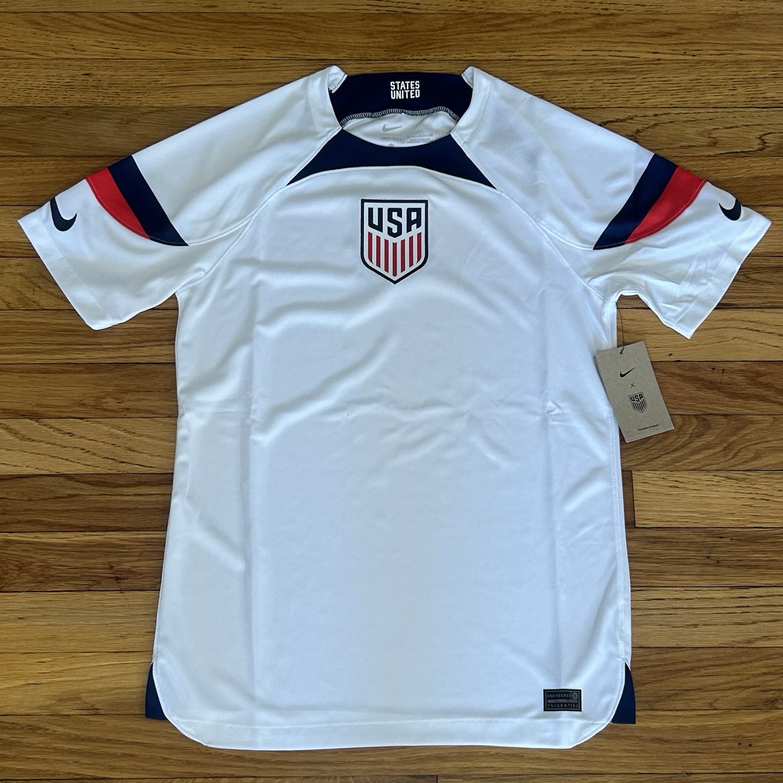 Nike Team USA 2022 World Cup Soccer Jersey White Mens Size Small DN0706-101