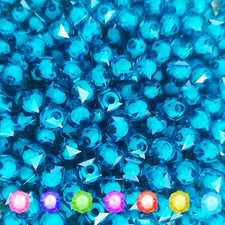 Cube 400Pcs Faceted Square Transparent 8Mm Glass Crystal Spacer Beads, round Bea