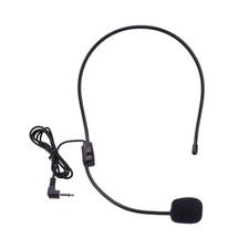 3.5Mm Plug Wired Headset Microphone Head-Mounted Head Wear Microphone Voice Ampl