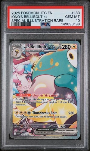 PSA 10 - Iono's Bellibolt ex 183/159 - SIR SV Journey Together - Pokemon