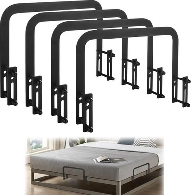 4PCS Metal Mattress Slide Stopper, Mattress Retainer Bar for Adjustable Beds,...